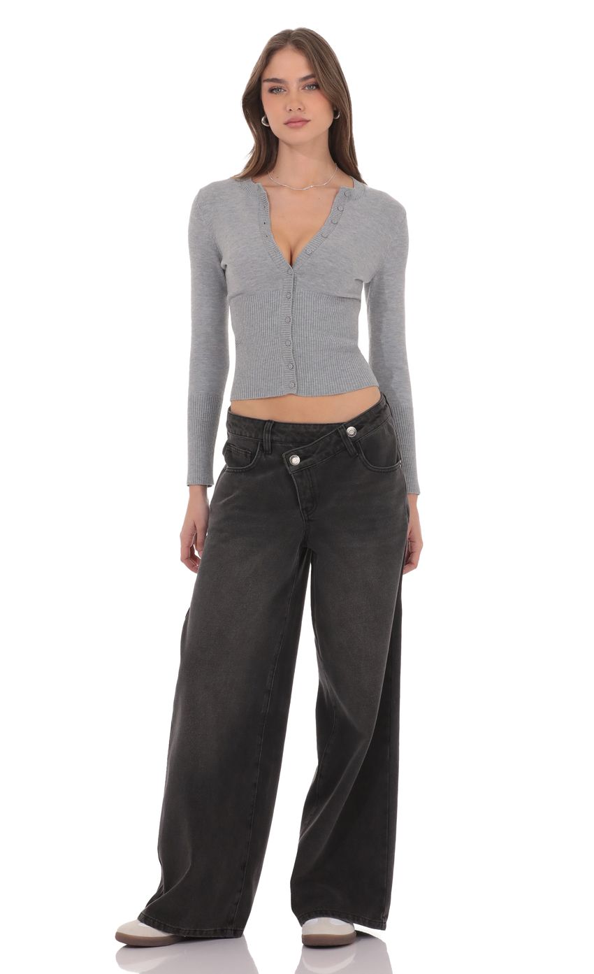 Product image for Crossover Baggy Jeans in Faded Black