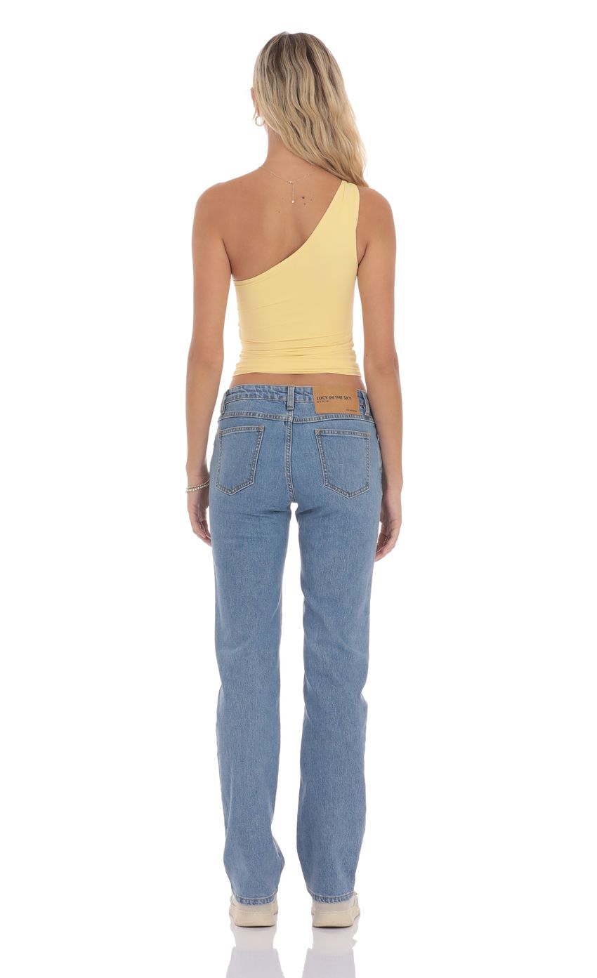 Product image for Low Rise Straight Jeans in Blue