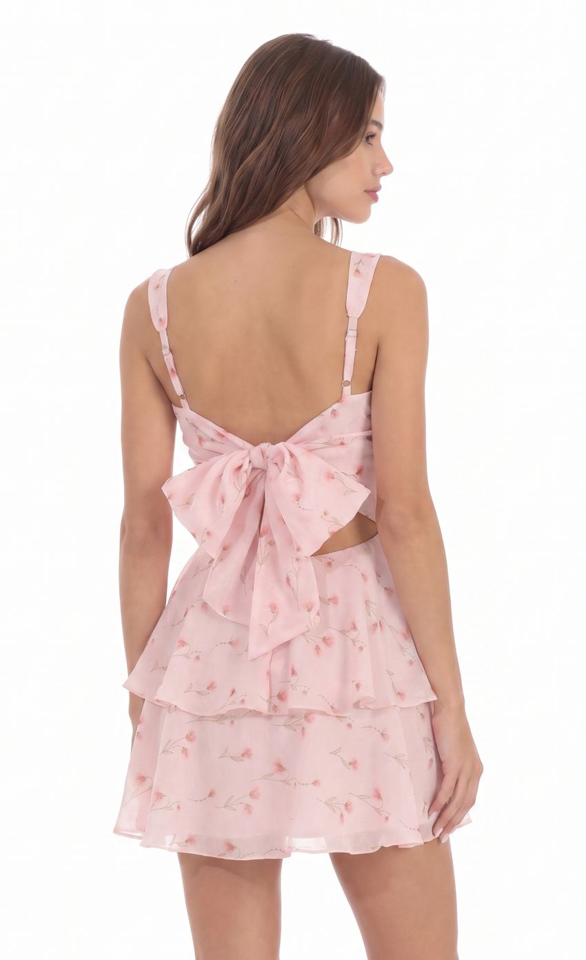 Product image for Ruched Floral Dress in Pink