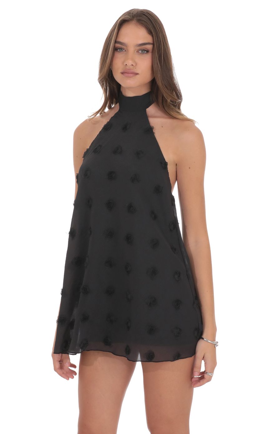 Product image for Florette Halter Shift Dress in Black