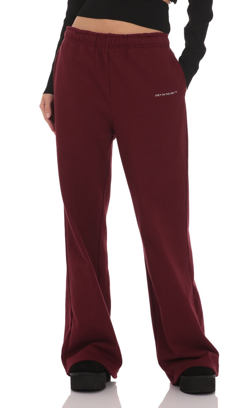 Изображение товара для Бордовые джоггеры с регулируемыми манжетами