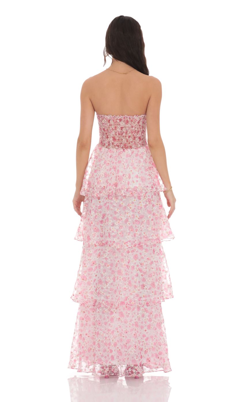 Picture Smocked Floral Ruffle Maxi Dress in Pink. Source: https://media-img.lucyinthesky.com/data/product-media/850xAUTO/3a62f37a-11d6-49ed-9440-7bcd3e03c74a.jpg