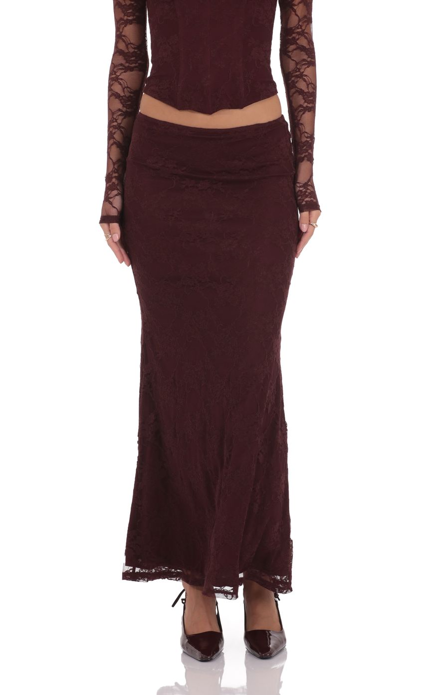 Изображение товара для Юбка из бордового кружева