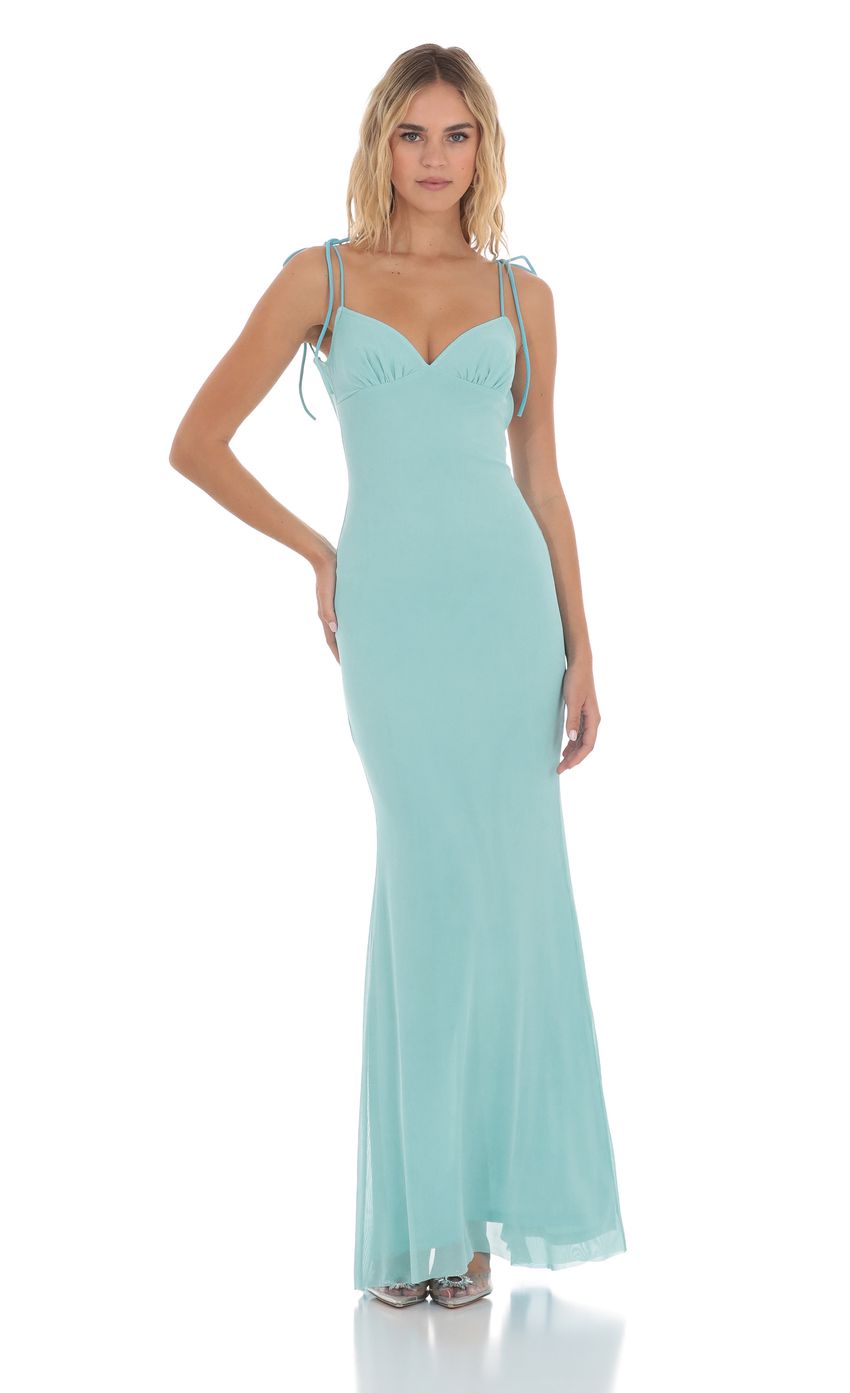 Picture Mesh Open Back Maxi Dress in Aqua. Source: https://media-img.lucyinthesky.com/data/product-media/850xAUTO/3c7b61e2-4b7e-460e-8cdd-d7a840cb1a3b.jpg