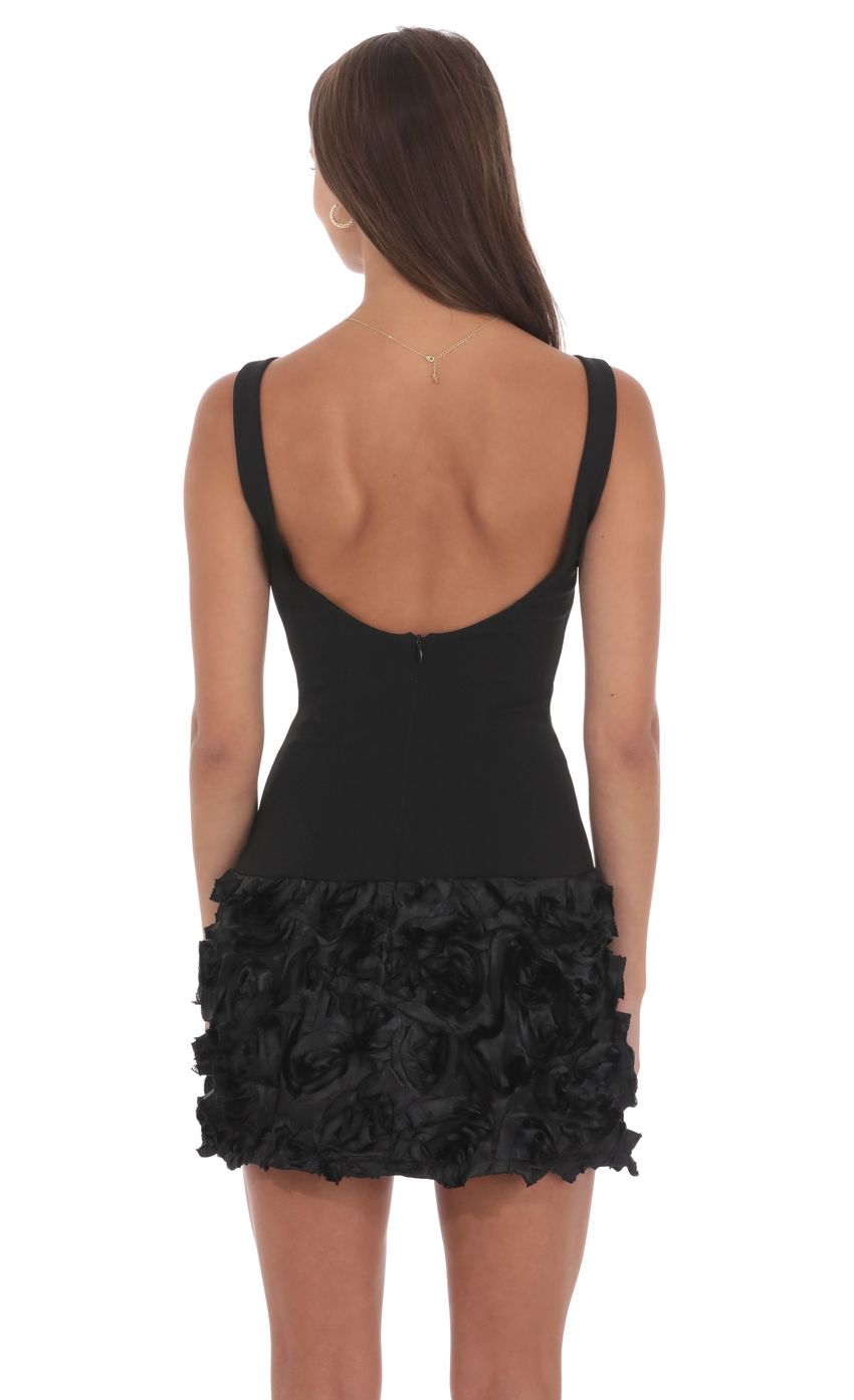 Product image for Rosette Bodycon Dress in Black