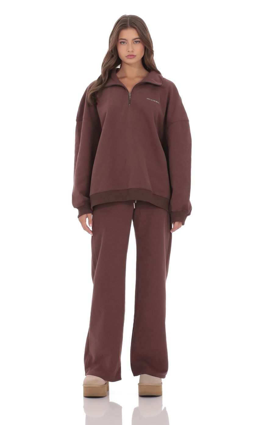 Изображение товара для Джемпер на молнии в коричневом цвете