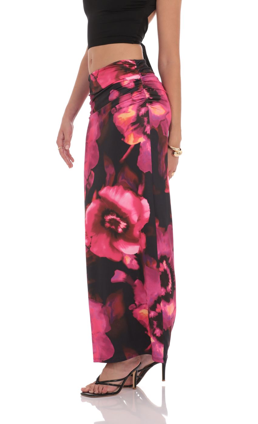 Picture Floral Maxi Skirt in Pink. Source: https://media-img.lucyinthesky.com/data/product-media/850xAUTO/3e61e891-d728-4e88-a7b2-cd0da55459f9.jpg