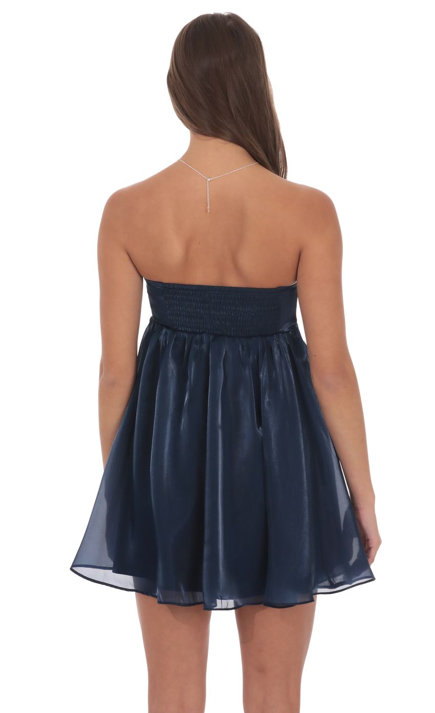 Product image for Florette Strapless Babydoll Dress in Navy