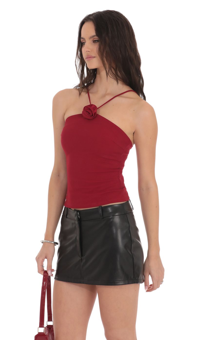 Picture Faux Leather Skort in Black. Source: https://media-img.lucyinthesky.com/data/product-media/850xAUTO/40f44653-846f-4833-9f47-7daae3b938ee.jpg
