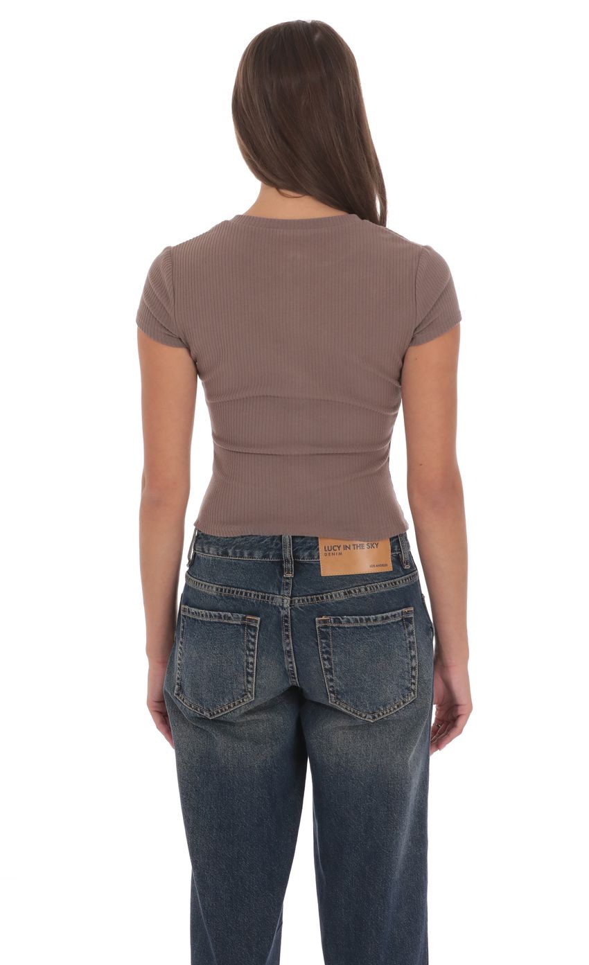 Изображение товара для Топ из рубчатого трикотажа