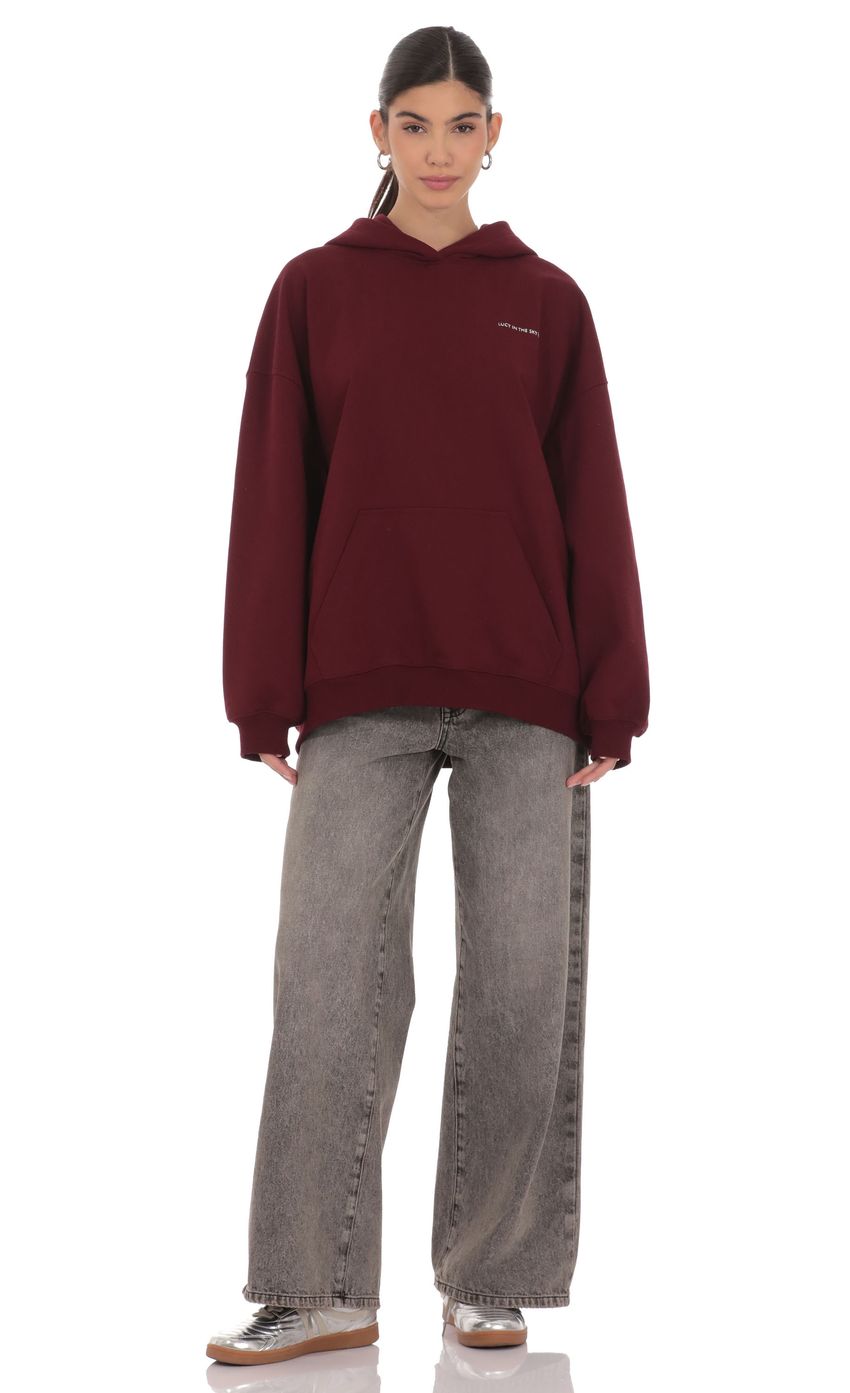 Изображение товара для Худи Lucy in the Sky цвета бургунди