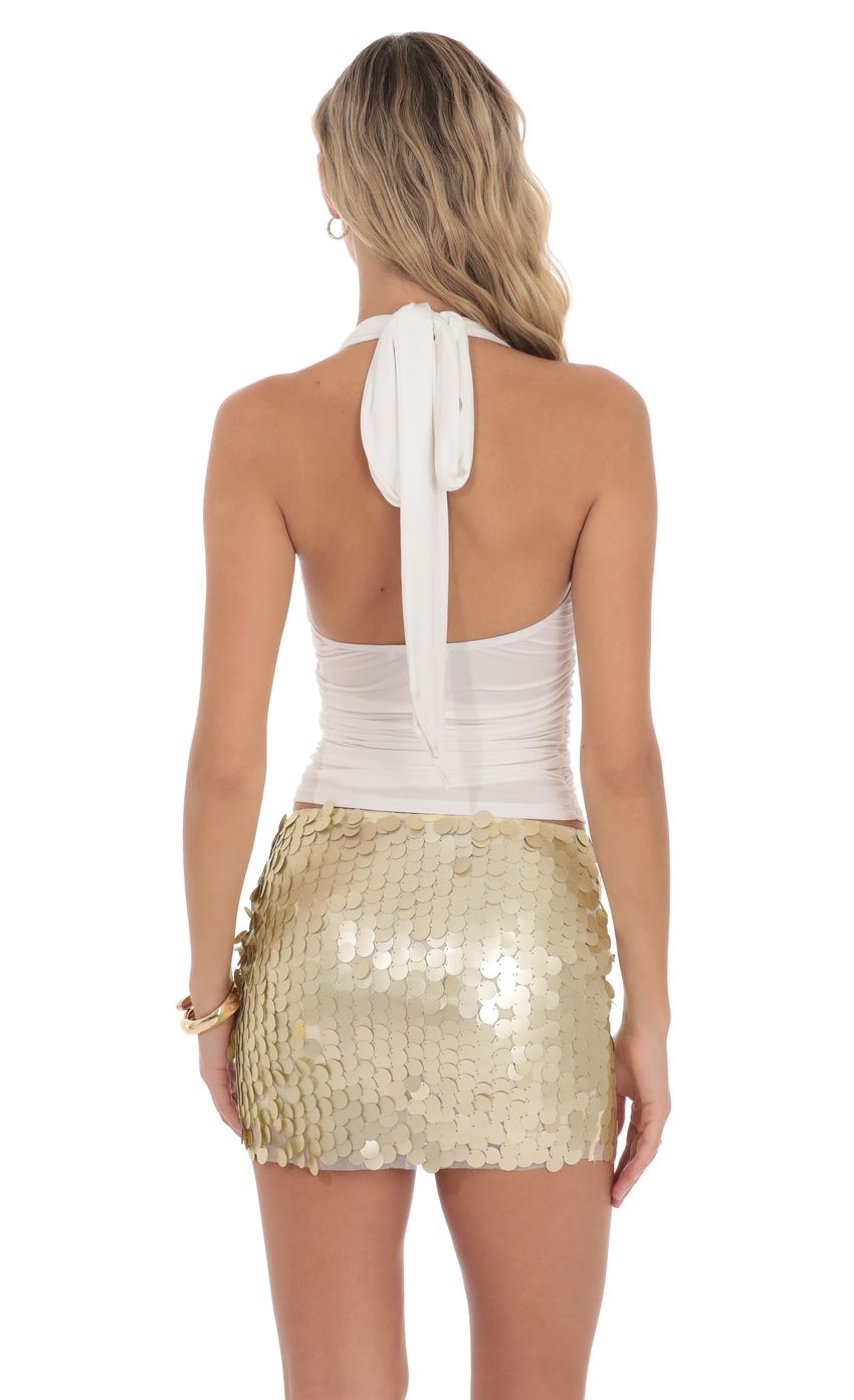 Product image for Circle Sequin Skirt in Gold