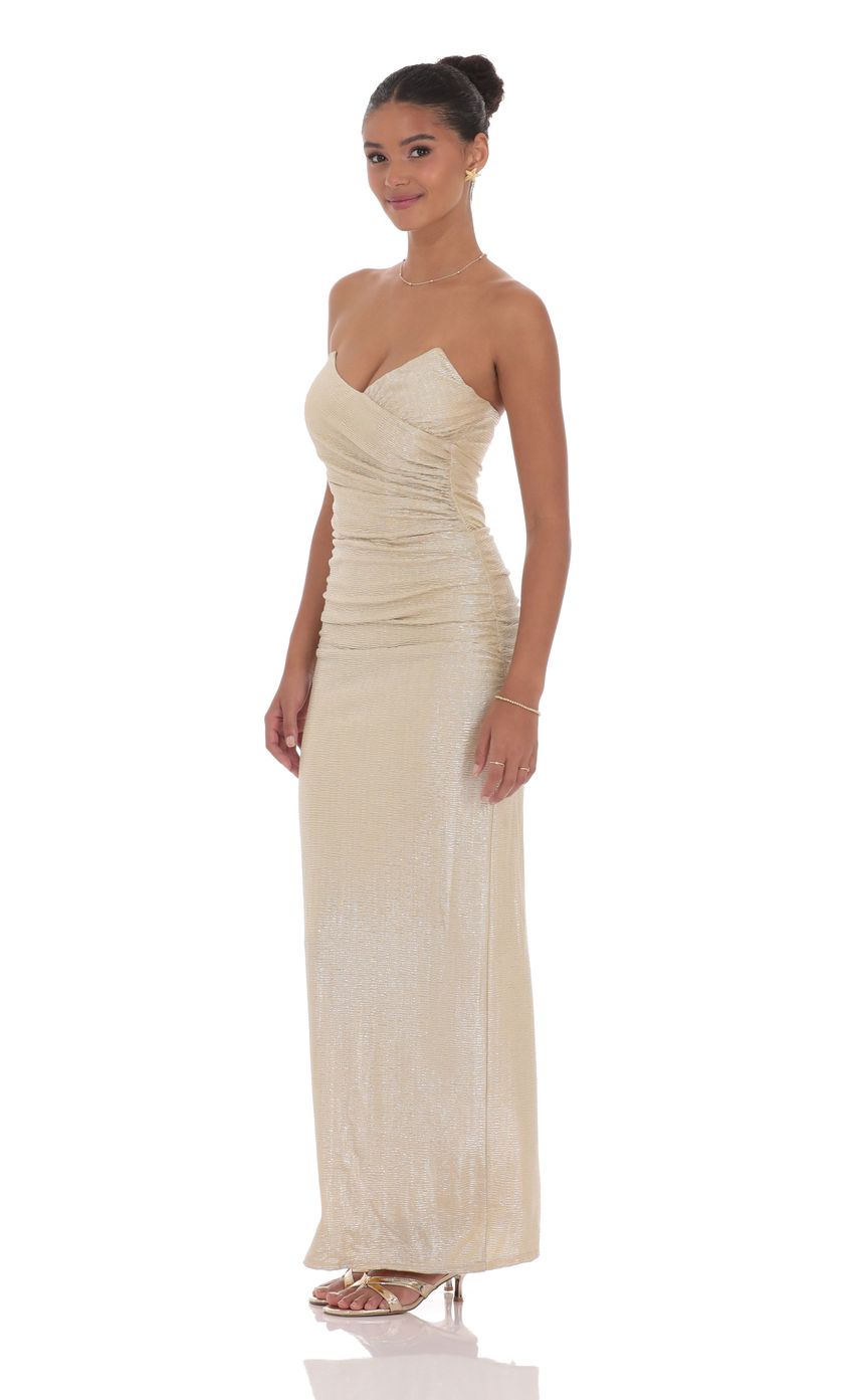 Picture Pointed Corset Maxi Dress in Gold. Source: https://media-img.lucyinthesky.com/data/product-media/850xAUTO/44287e90-eae9-4e0b-b481-dbee1125fea9.jpg