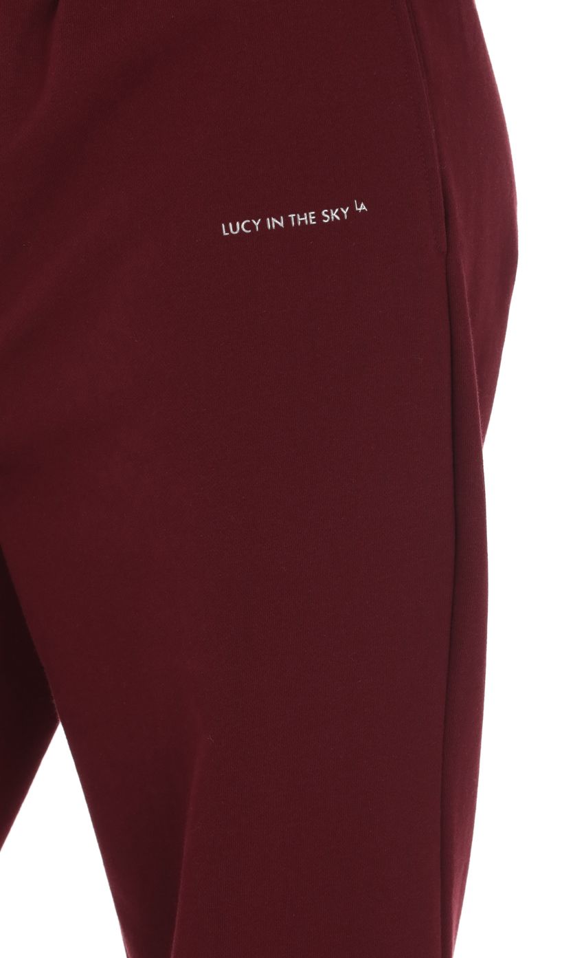 Product image for Cinchable Cuff Lucy Sweatpants in Burgundy