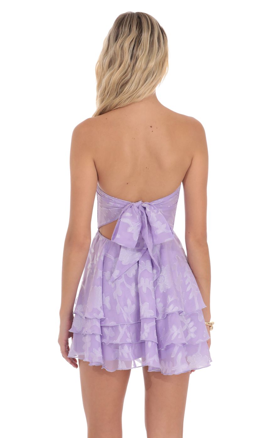 Picture Floral Strapless Asymmetrical Dress in Lilac. Source: https://media-img.lucyinthesky.com/data/product-media/850xAUTO/460e0a03-4967-4e8f-8ac4-337359b73155.jpg