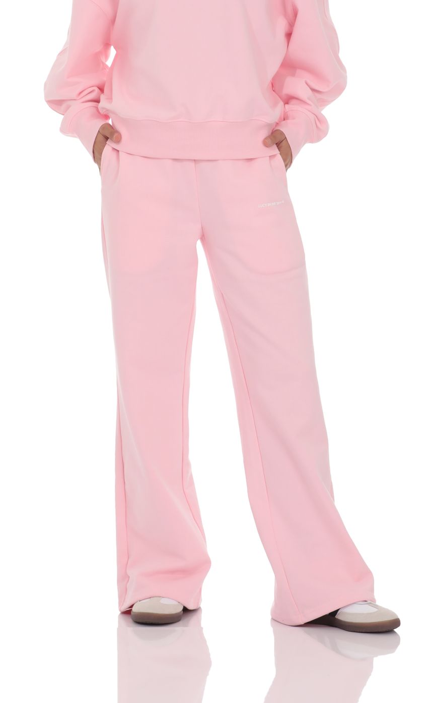 Изображение товара для Спортивные брюки с регулируемыми манжетами розовые