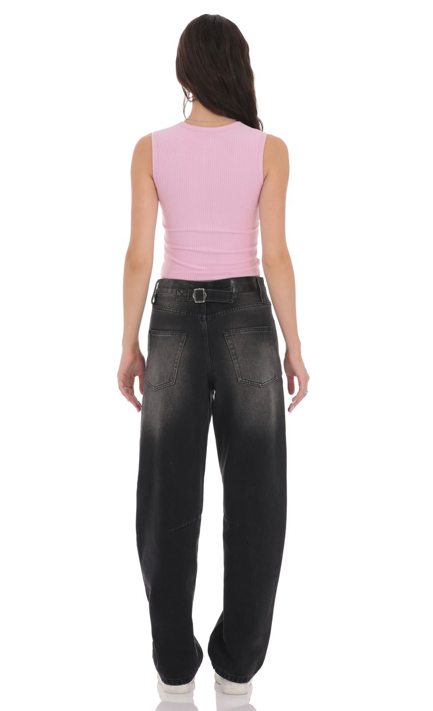 Picture Distress Barrel Jeans in Faded Black. Source: https://media-img.lucyinthesky.com/data/product-media/850xAUTO/481616ab-a849-40dd-b4a2-70e31017013b.jpg