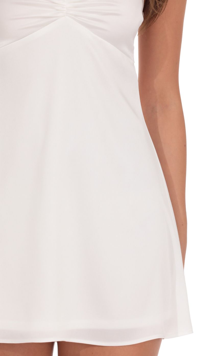 Product image for Scalloped Lace Mini Dress In White