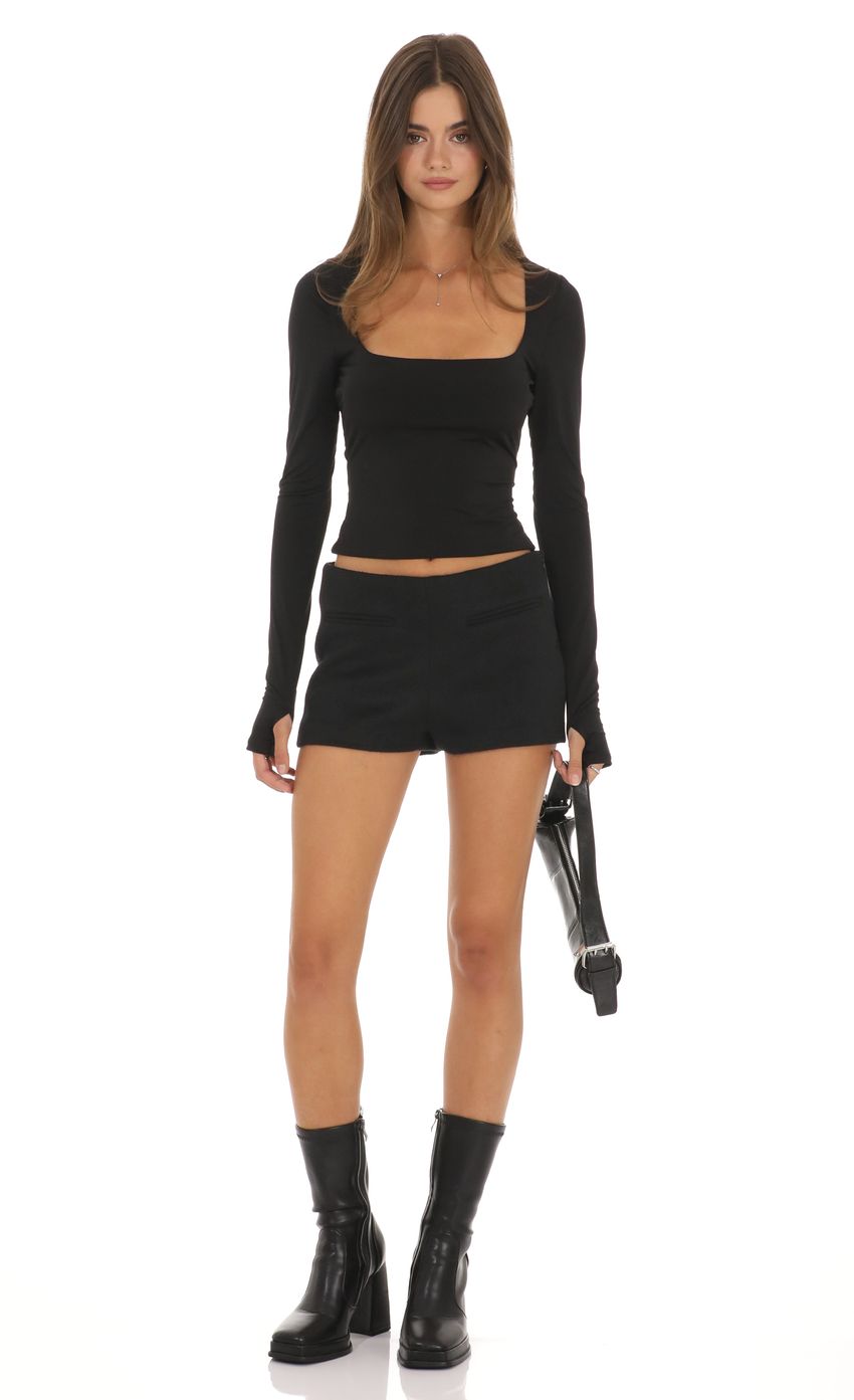 Product image for Woolen Shorts in Black