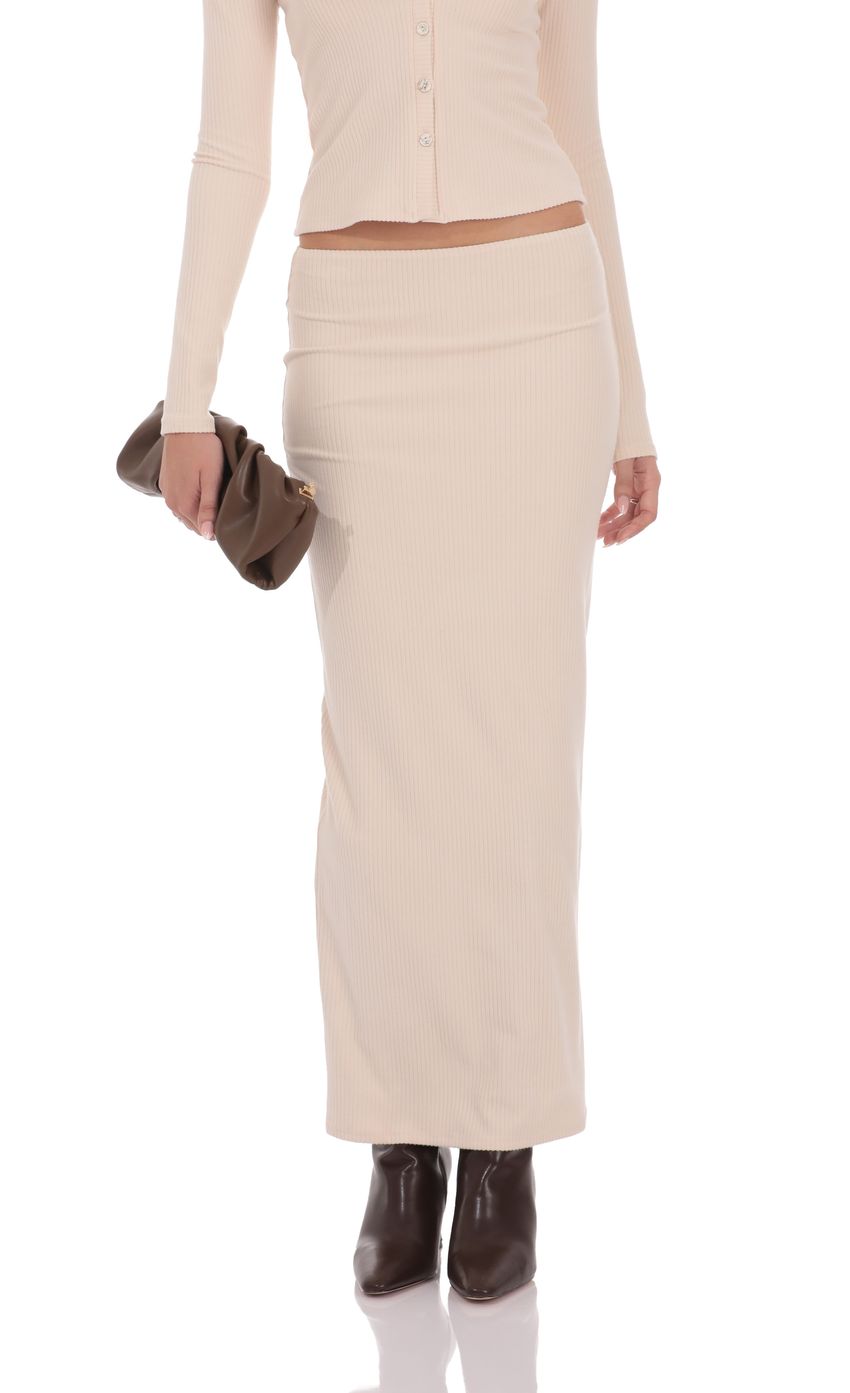 Изображение товара для Макси-юбка кремового цвета