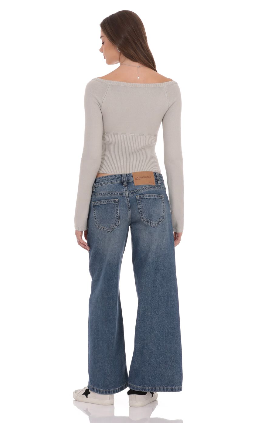 Изображение товара для Широкие джинсы с низкой посадкой