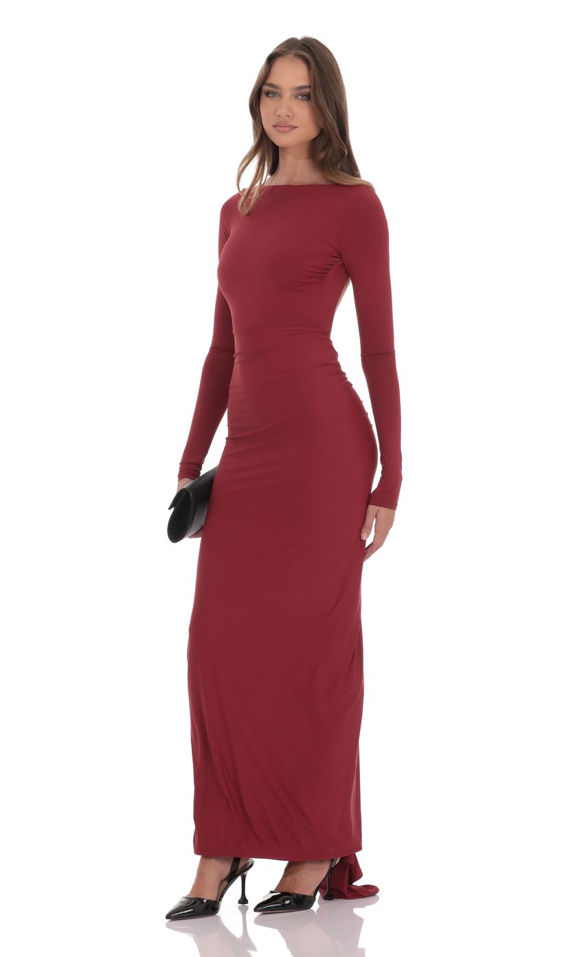 Product image for Bodycon Open Back Dress in Maroon
