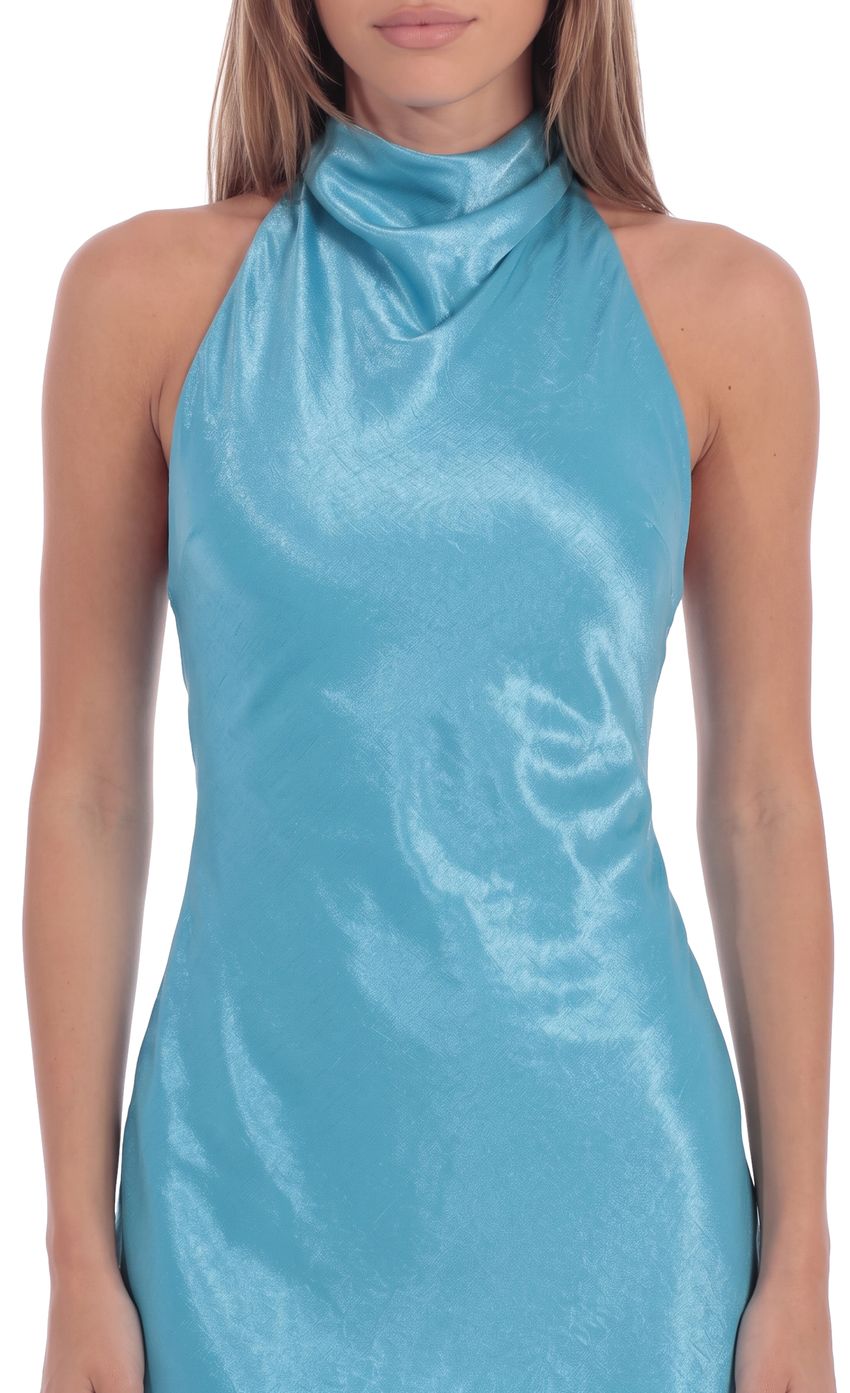 Product image for Halter Mini Dress in Aqua