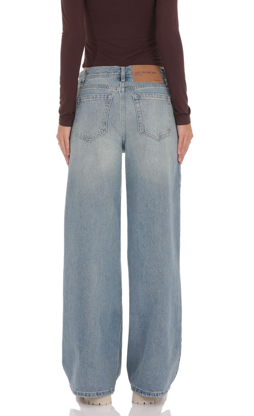 Product image for Wide Leg Jeans in Blue Wash