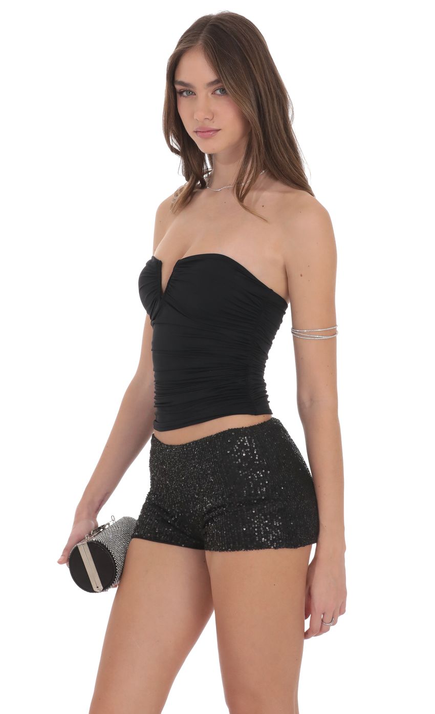 Product image for Sequin Mini Shorts in Black