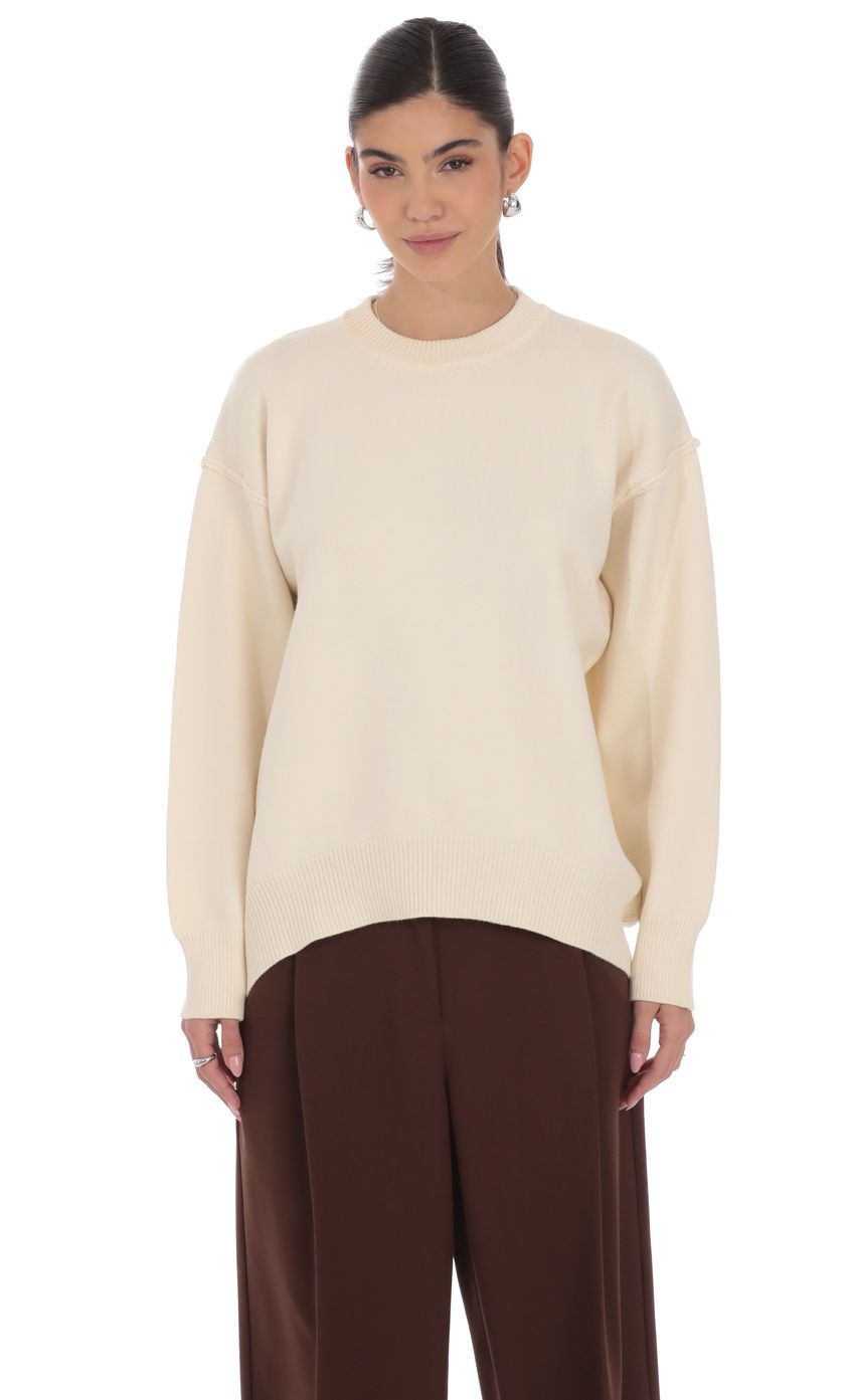 Product image for Oversized Knit Jumper in Ivory