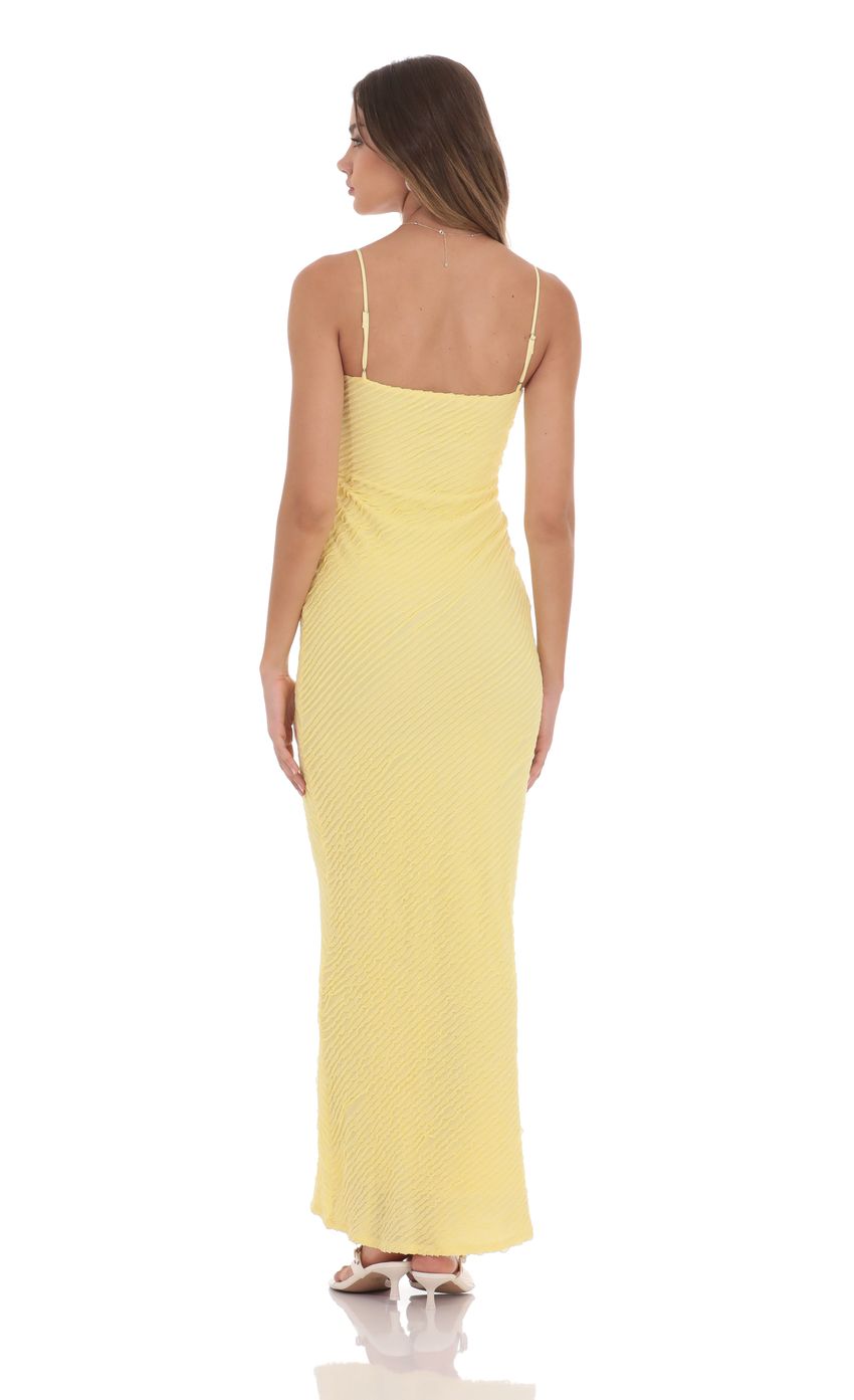 Picture Mini Ruffle V-Neck Maxi Dress in Yellow. Source: https://media-img.lucyinthesky.com/data/product-media/850xAUTO/59c8269e-0d25-4af2-b25a-5157b73f0d80.jpg