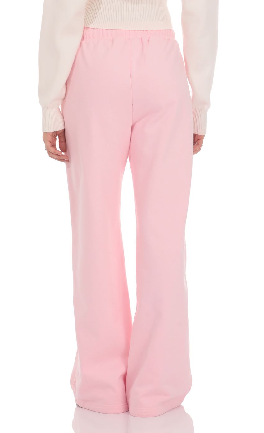 Изображение товара для Брюки из футера розового цвета