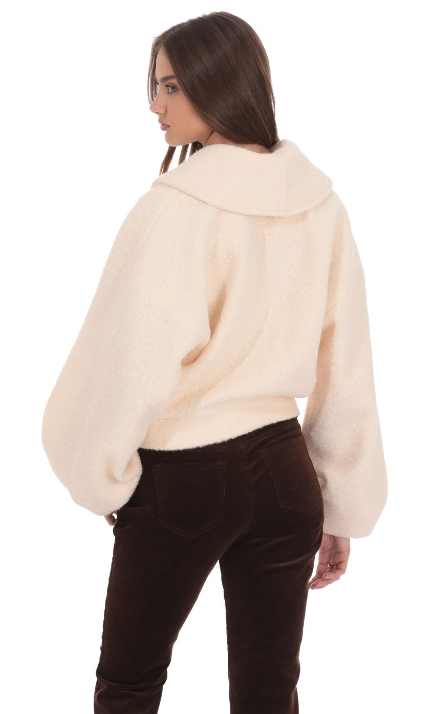 Product image for Bouclé Jacket in Blush Beige