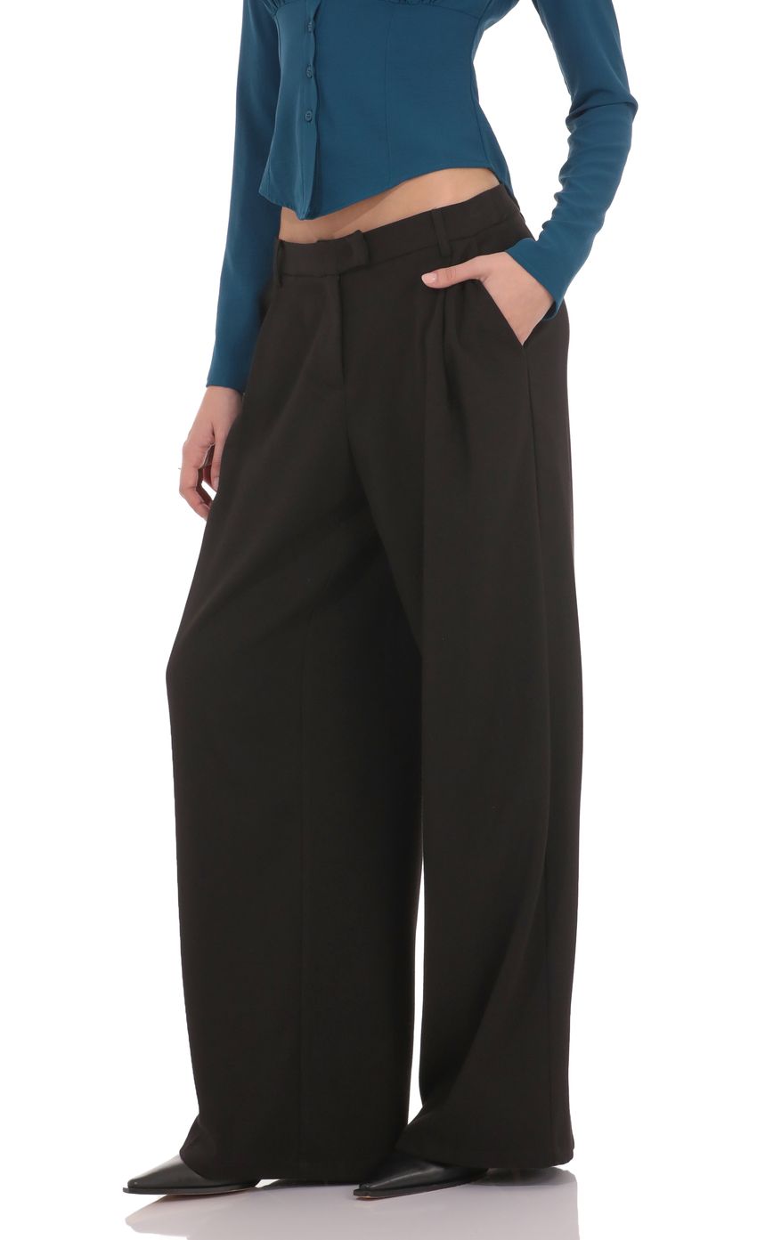 Product image for Wide Leg Trousers in Black