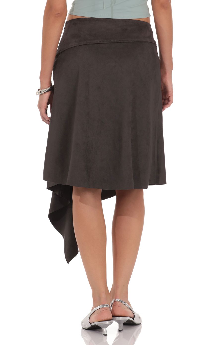 Product image for Lila Suede Midi Skirt