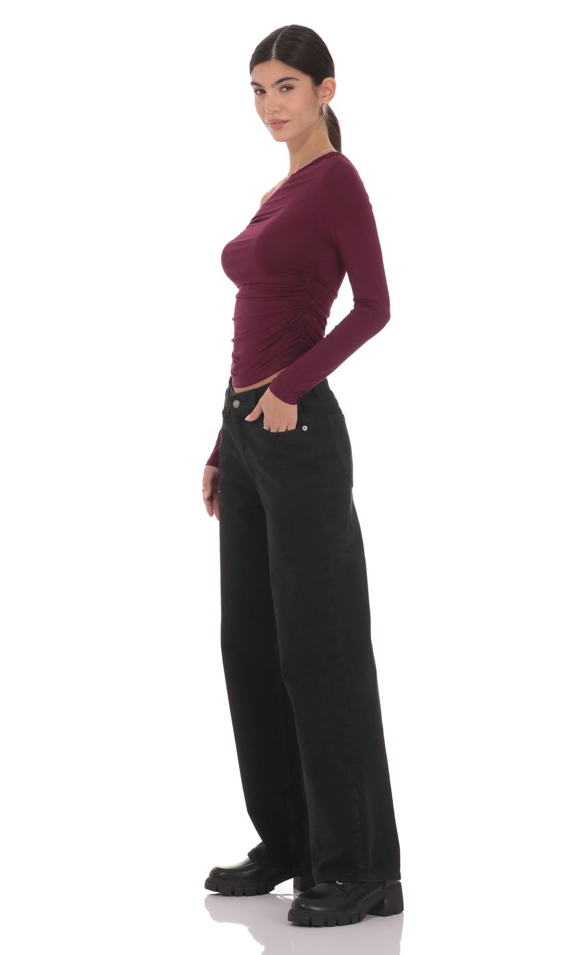 Product image for Mid Rise Baggy Jeans in Black