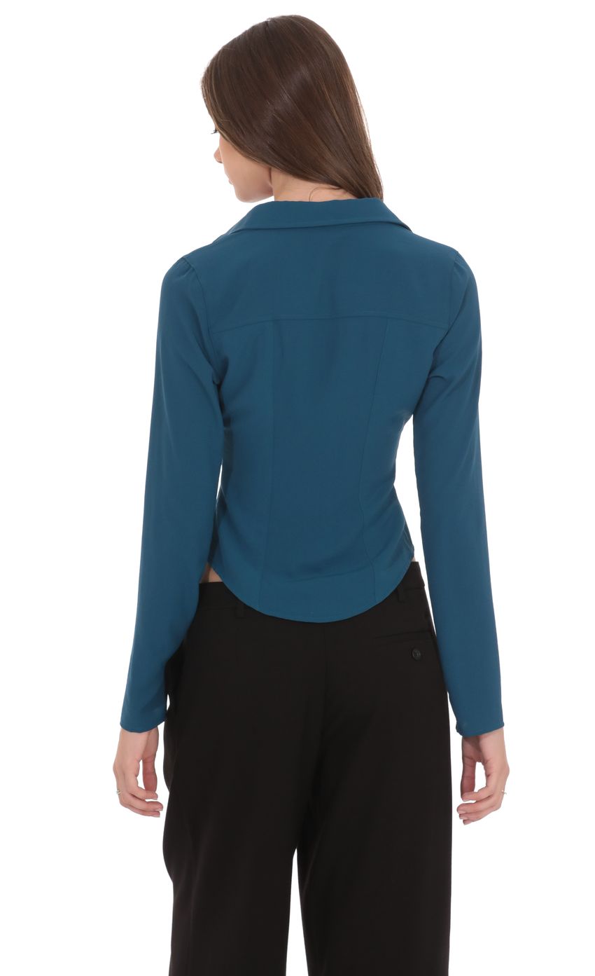 Product image for Button-Up Shirt in Teal