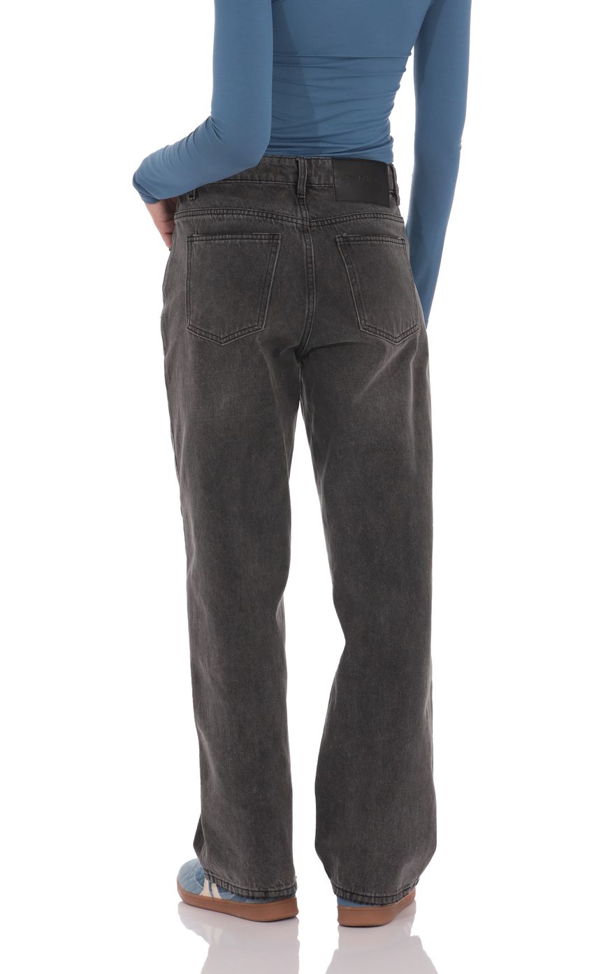 Изображение товара для Джинсы на кулиске из тёмно-серого денима