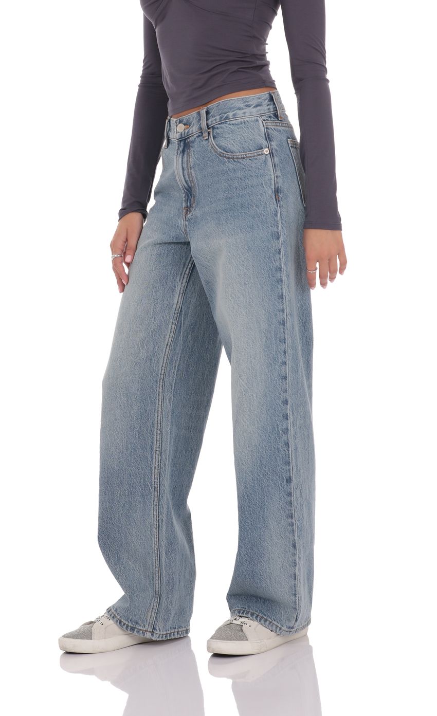 Изображение товара для Джинсы с заниженной талией и свободным кроем