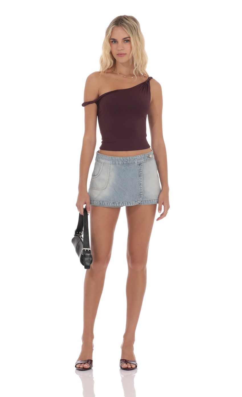 Product image for Off Shoulder Twist Top in Wine