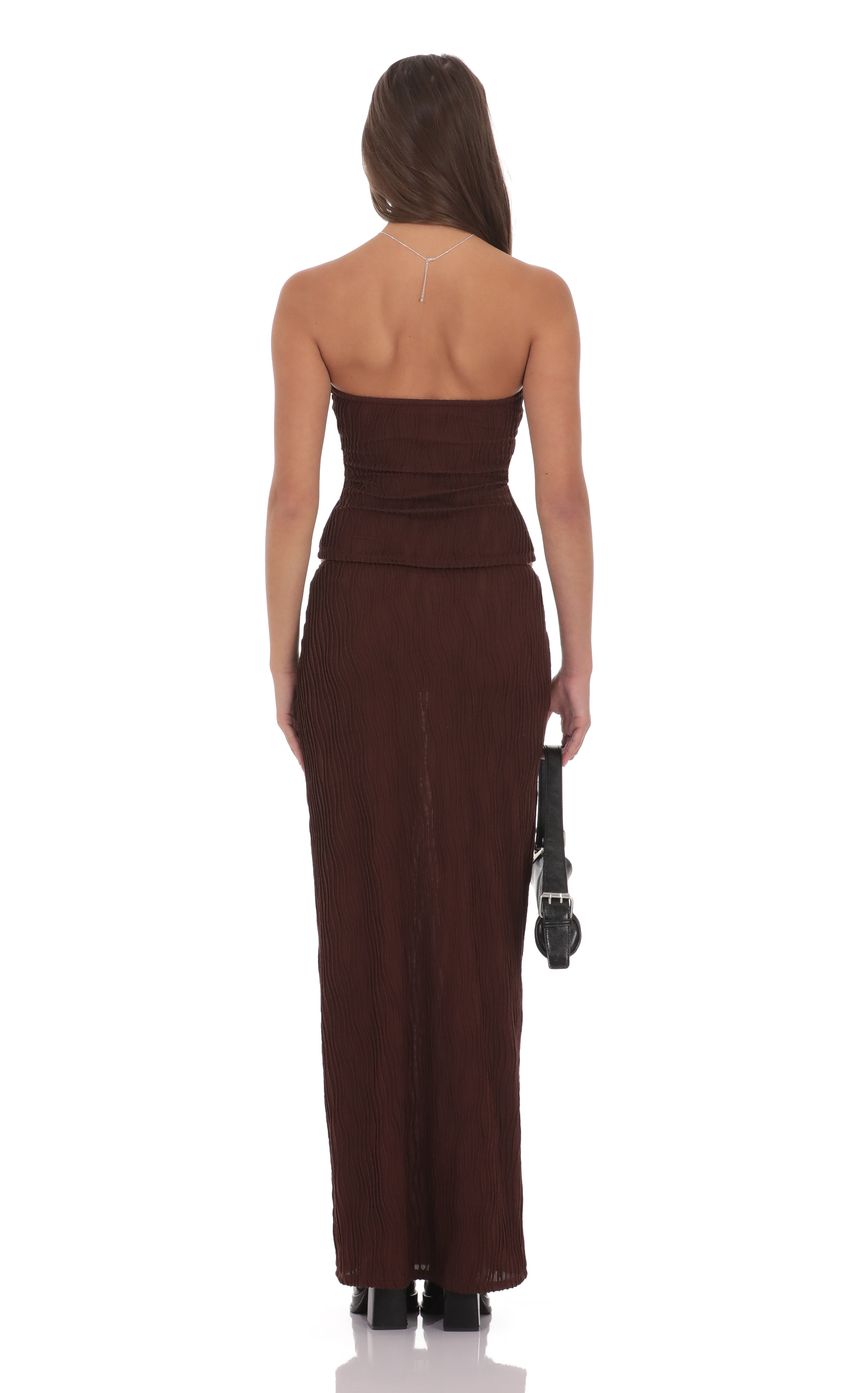 Изображение товара для Фактурная макси-юбка шоколадного оттенка