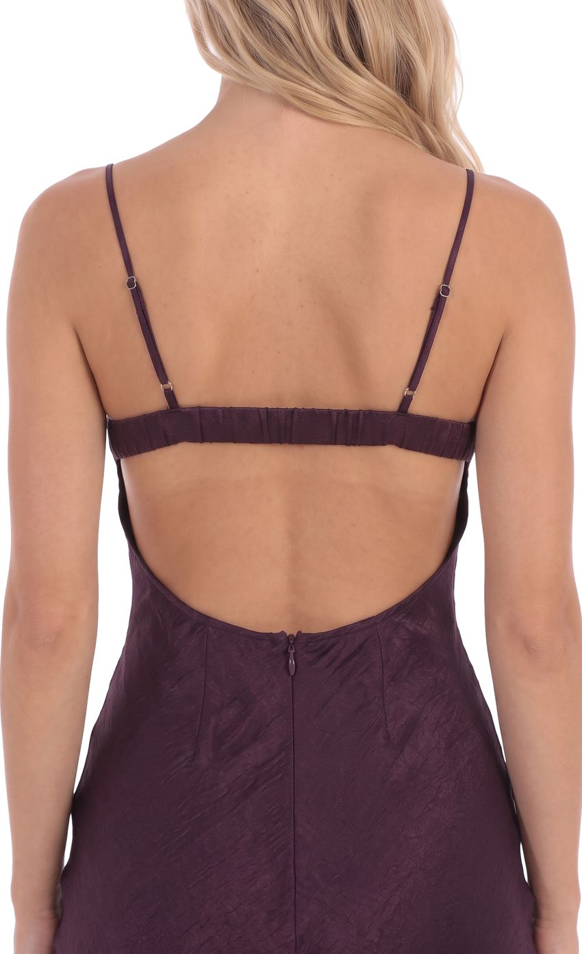Product image for Open-Back Maxi Dress in Deep Plum