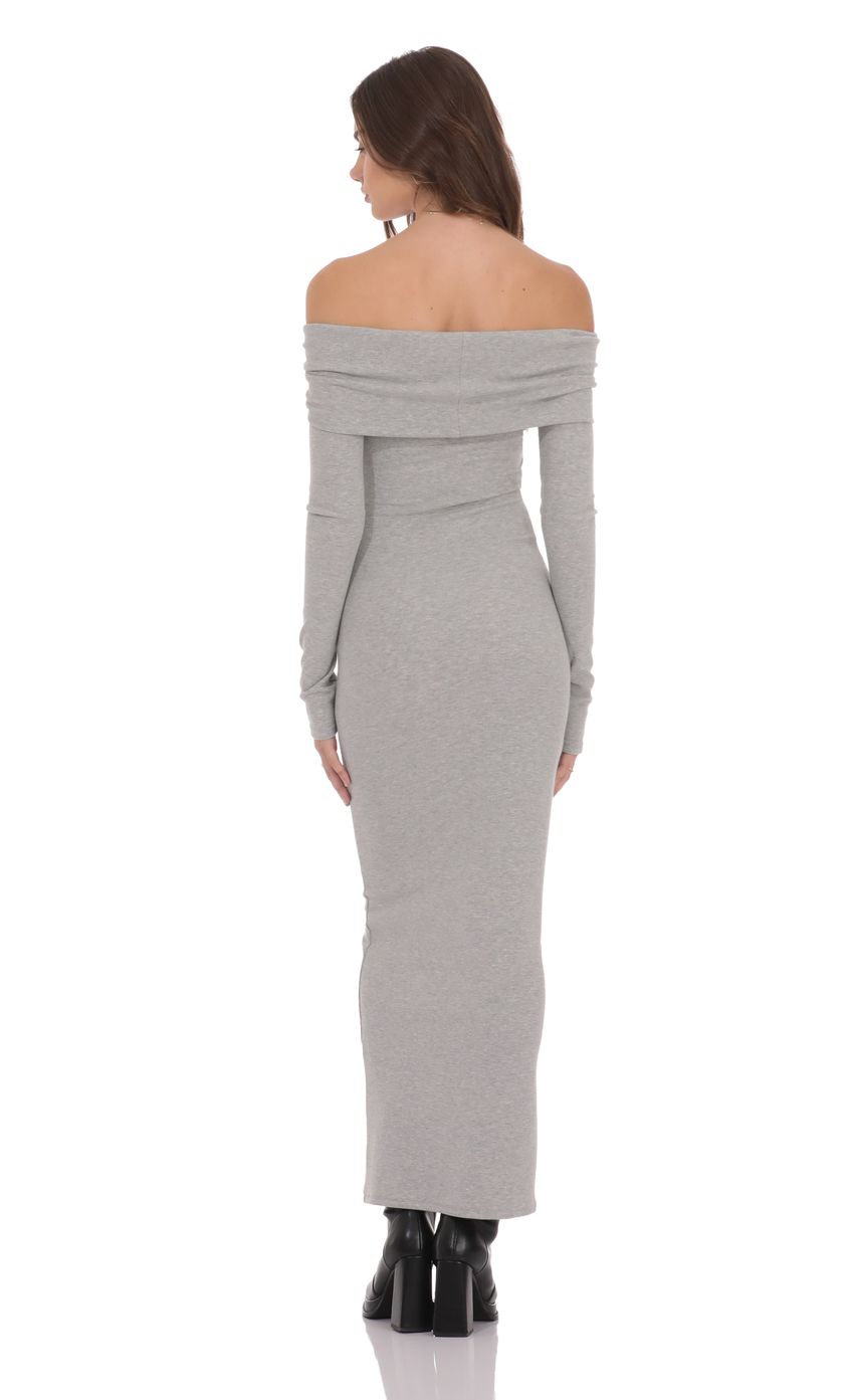 Изображение товара для Макси-платье с открытыми плечами и элегантной драпировкой