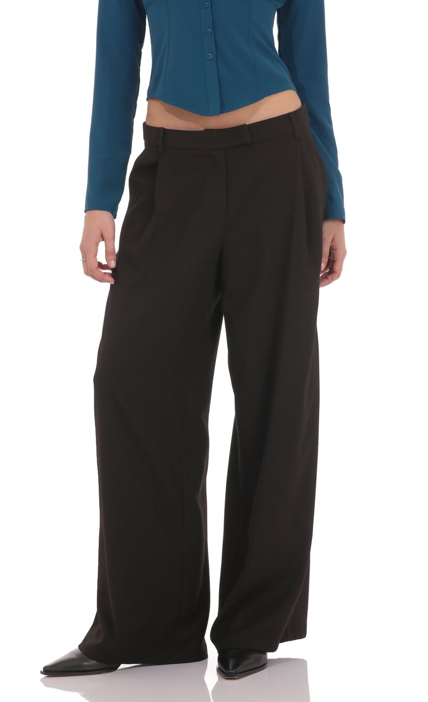Product image for Wide Leg Trousers in Black