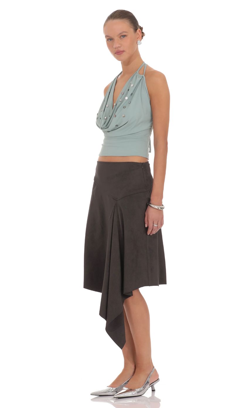 Product image for Lila Suede Midi Skirt