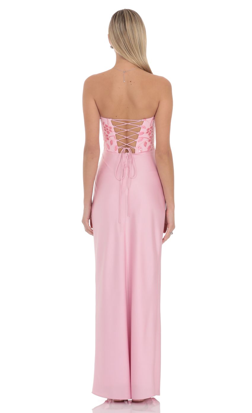 Product image for Elodie Embellished Strapless Maxi Dress