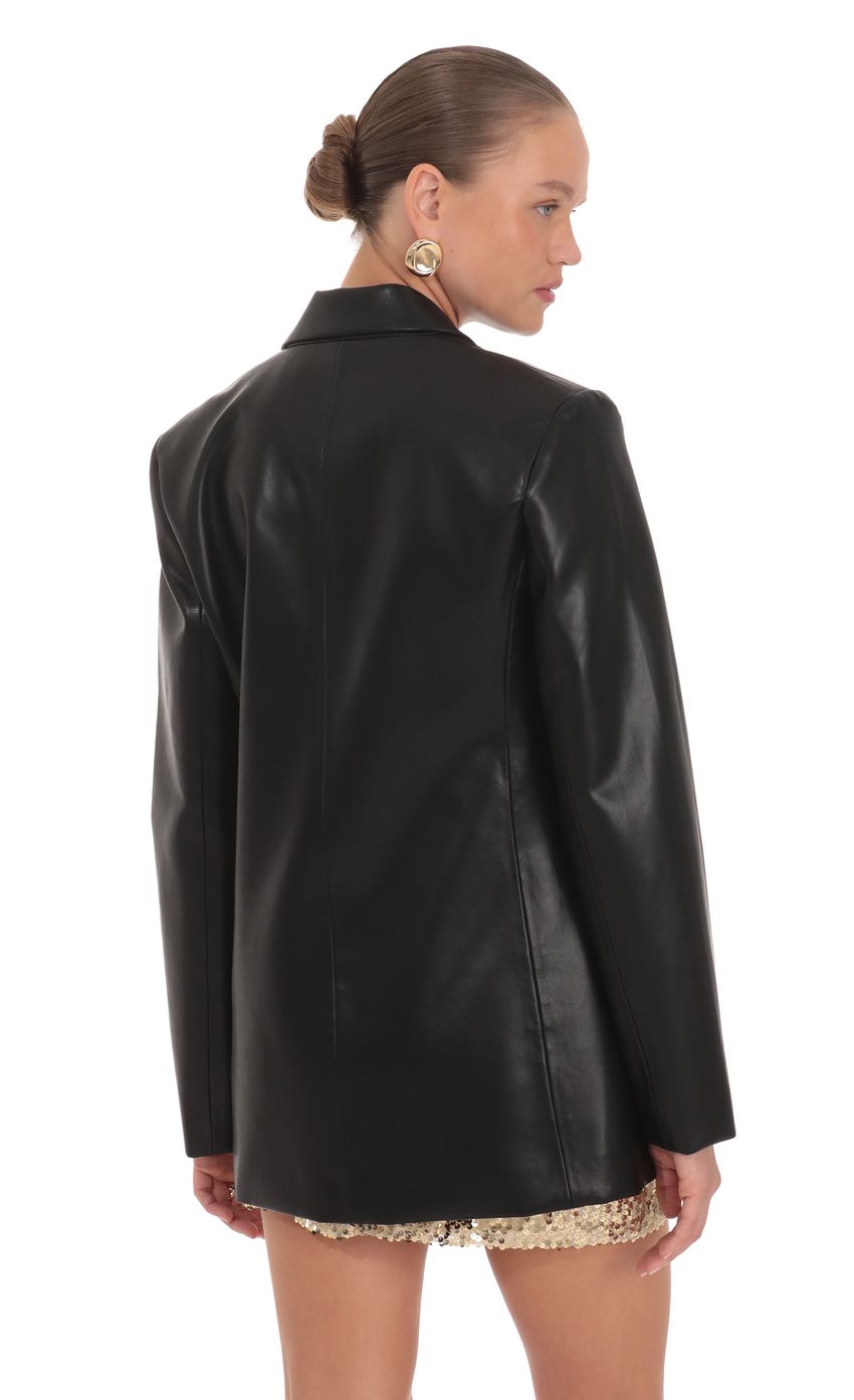 Product image for Maria Faux Leather Blazer