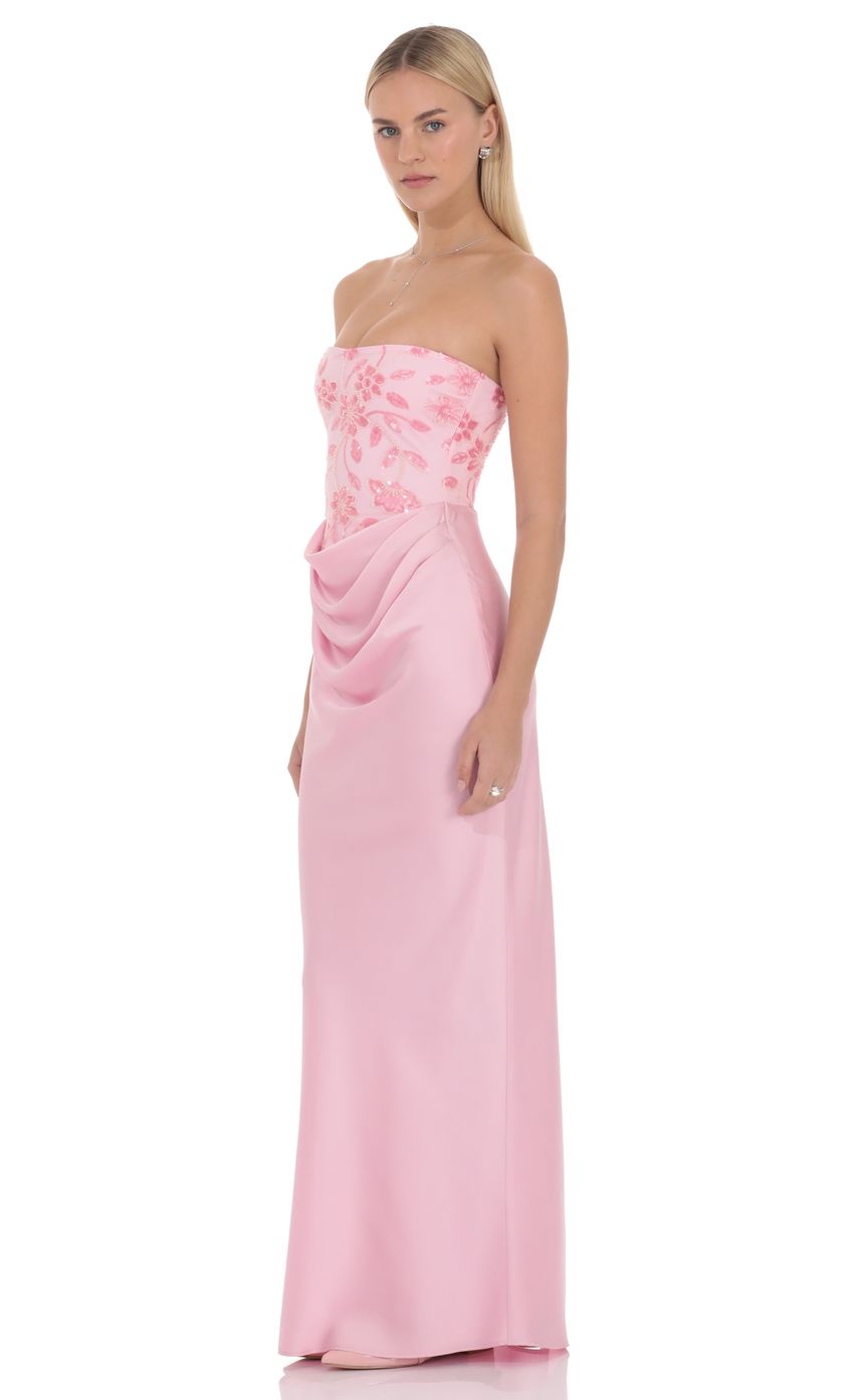 Product image for Elodie Embellished Strapless Maxi Dress