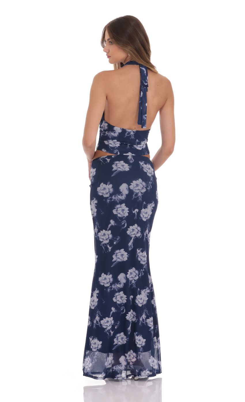 Picture Mesh Floral Plunge Neck Two Piece Set in Navy. Source: https://media-img.lucyinthesky.com/data/product-media/850xAUTO/75826a2e-1f0b-47ea-9011-ffbf4c94244d.jpg