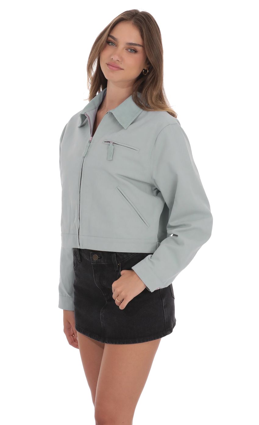 Product image for Corduroy Collar Jacket in Blue